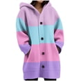 thumbnail image 1 of Plus Size Hoodie for Womens Pullover Fashion Daily Printed Long Sleeved Knitted Cardigan Button Up Hooded Jacket Top, 1 of 5