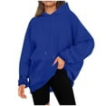 thumbnail image 1 of Plus Size Hoodies for Womens Drawstring Adjustable Pullover Blouses with Kangaroo Pocket Relaxed Fit Sweaters Comfort Casual Hooded Sweater Fall Winter Fleece Tops, 1 of 6