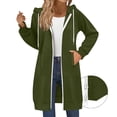 thumbnail image 1 of Plus Size Hoodies Womens Drawstring Two Way Zipper Sweatshirt Casual Lightweight Tunic Outfits with Deep Pockets Trendy Fall 2026, 1 of 6