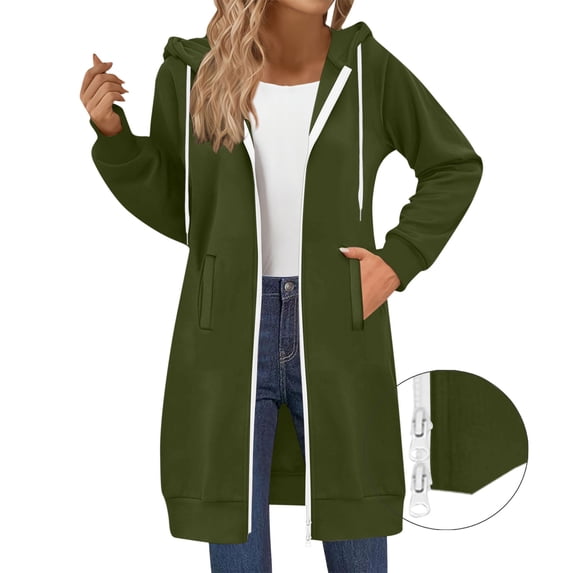 Plus Size Hoodies Womens Drawstring Two Way Zipper Sweatshirt Casual Lightweight Tunic Outfits with Deep Pockets Trendy Fall 2026