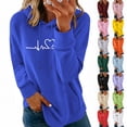 thumbnail image 1 of Plus Size Hoodies for Women Long Sleeve Hooded Heart Print Sweatshirt Winter Casual Loose Women's Fleece Thickened Hooded Sweatshirt, 1 of 10