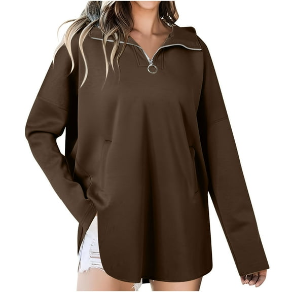 Plus Size Hoodies for Women Pullover Fashion Casual Circle Zipper Pocket Long Sleeved Hooded Sweatshirt