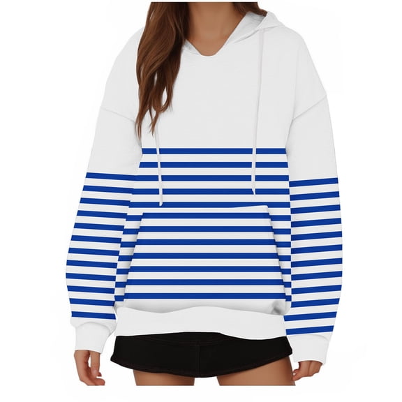 Plus Size Hoodies for Women Pullover Fashion Loose Fitting Solid Color Long Sleeved Hoodie Sports Top