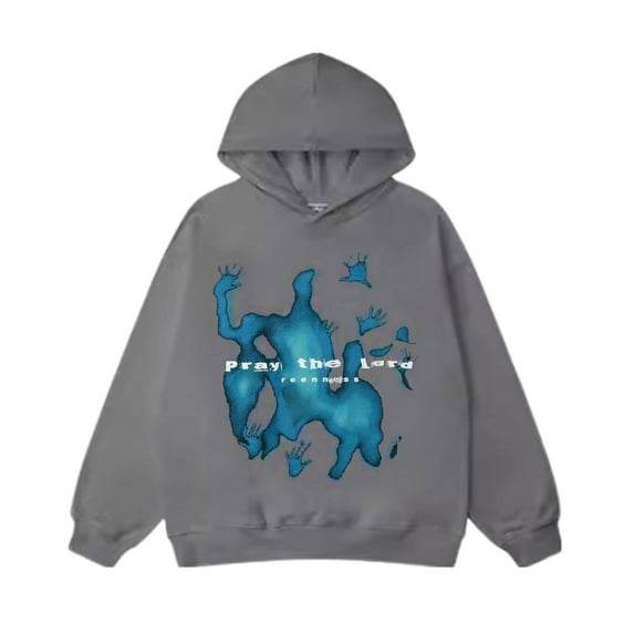 Plus Size Hoodies for Women Vintage Printed Hoodie Sweatshirt Casual Oversized Long Sleeve Hooded Pullover Streetwear