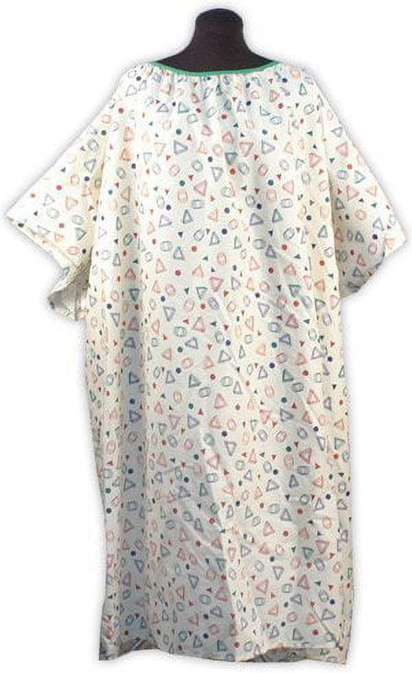 Plus Size Hospital Gown 3X Geo Print Beige