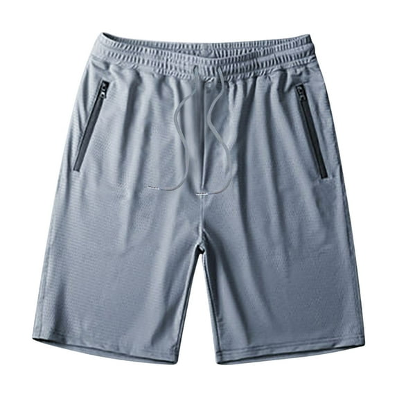 Plus Size Ice Silk Shorts for Men Quick Dry Running Shorts Casual Drawstring Short Pants Workout Gym Shorts with Pockets