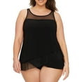 thumbnail image 1 of Plus Size Illusionists Mirage Underwire Tankini Top Swimsuit, 1 of 3