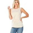 thumbnail image 1 of Plus Size Ity Knot-Front Sleeveless Top Blouse 1x, 2x, 3x, 1 of 1