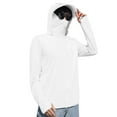 thumbnail image 1 of Plus Size Jackets for Men Sun Protection Full Zip Long Sleeve Hooded Big & Tall Coat for Men Summer Outdoor Casual Hiking Work Travel Jacket with Pockets White 3XL, 1 of 4