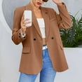 thumbnail image 1 of Plus Size Jackets for Women Casual Long Sleeve Urndown Collar Ladies Solid Blazer, 1 of 5