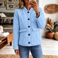 thumbnail image 1 of Plus Size Jackets for Women Quilted Lightweight Button Down Puffer Jacket Coats Padded Outwear with Pockets, 1 of 7