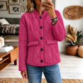 thumbnail image 1 of Plus Size Jackets for Women Quilted Lightweight Button Down Puffer Jacket Coats Padded Outwear with Pockets, 1 of 7