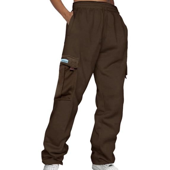 Plus Size Jeans for Women Ladies' Solid Drawstring Elastic Waist Pocket Pants Slacks, Women's Plus Size Pants XL