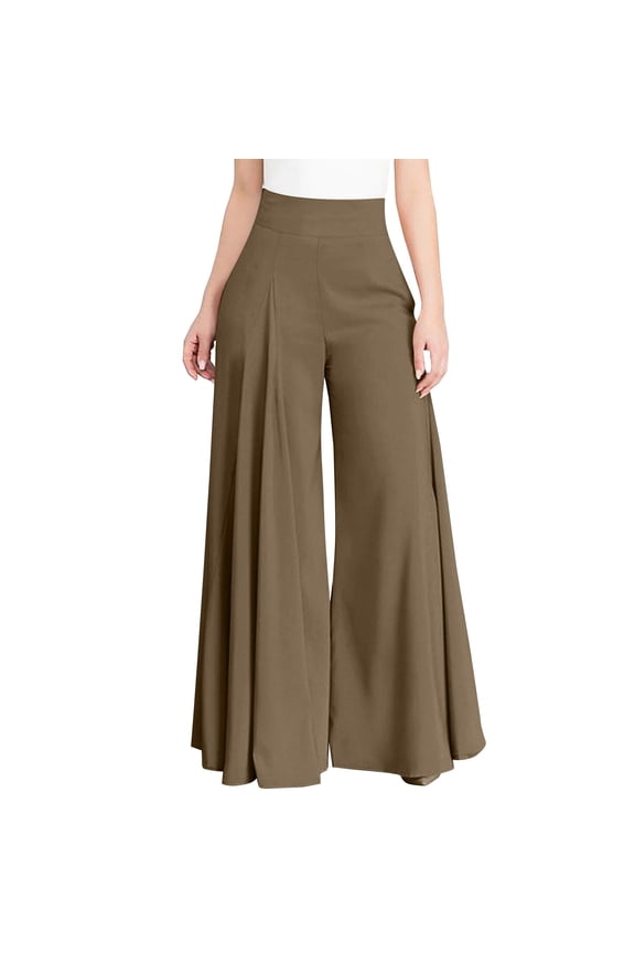 Plus Size Jeans for Women Womens Wide Leg High Waist Wide Leg Pants Casual Pants Comfy Pockets Relaxed Trousers, Women's Plus Size Pants XXL