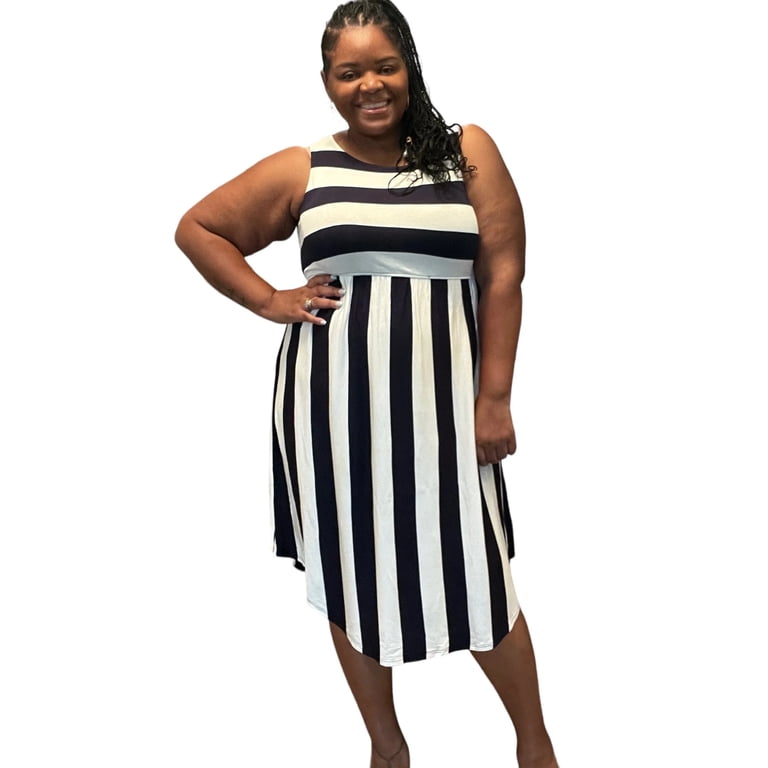 Plus Size Jersey Knit Round Hem Dress - Walmart.com