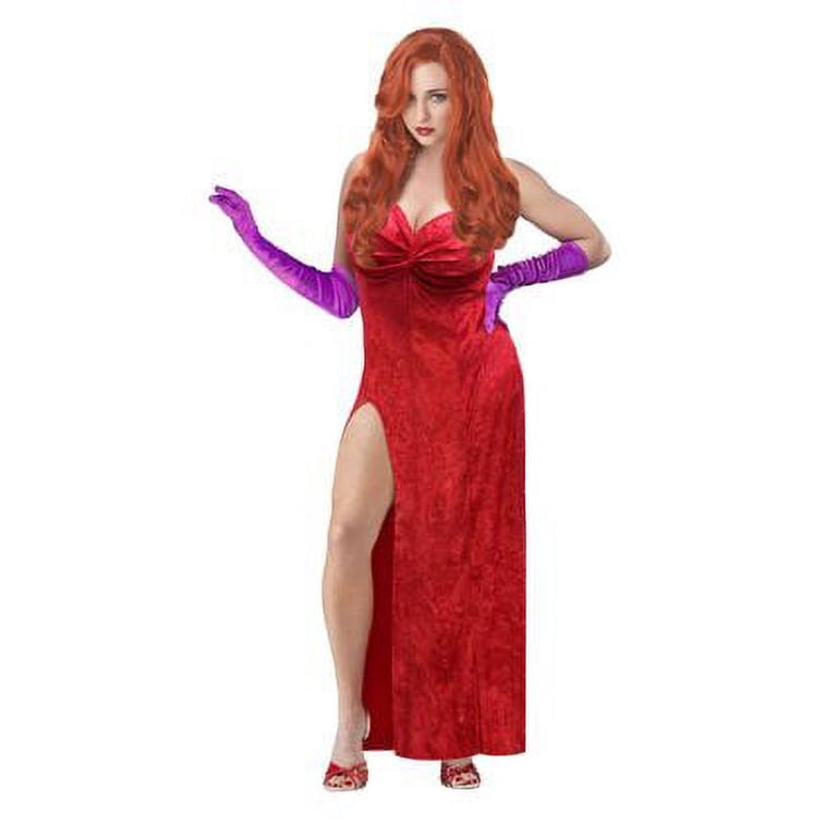 Plus Size Jessica Rabbit Halloween Costume Kit with Wig 2X  display picture 1