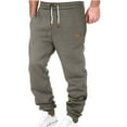 thumbnail image 1 of Plus Size Joggers for Men Drawstring Elastic Waisted Casual Fleece Fall Winter Sweatpants with Pockets, 1 of 6