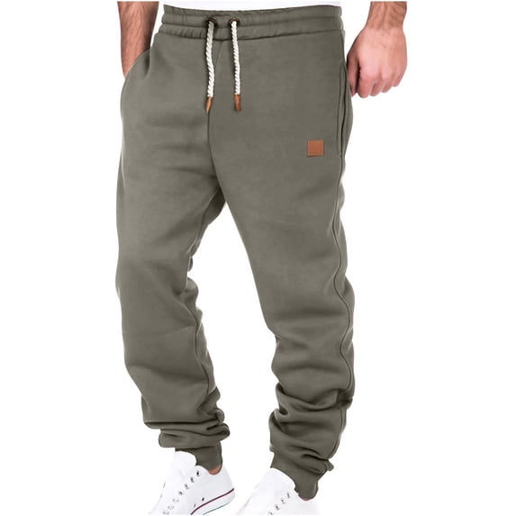 Plus Size Joggers for Men Drawstring Elastic Waisted Casual Fleece Fall Winter Sweatpants with Pockets