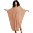thumbnail image 1 of Plus Size Kaftan Dresses for Women Long Caftan Loungewear Maxi Beach Dress Oversized Beachwear Elegant House Wear Nightgown moomoo Dress Vacation Outfits Summer Mexico Resort Tunic Maternity Dresses, 1 of 8