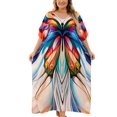 thumbnail image 1 of Plus Size Kaftan Dresses for Women Maxi Beach Dress Loungewear Batwing Sleeve Caftans Long Bathing Suit Cover Up moomoo Dress, 1 of 1