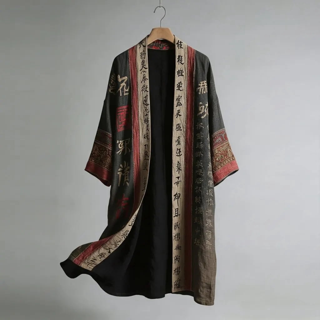 Plus Size Kimono Cardigan Men Men's Japanese Long Samurai Costume ...