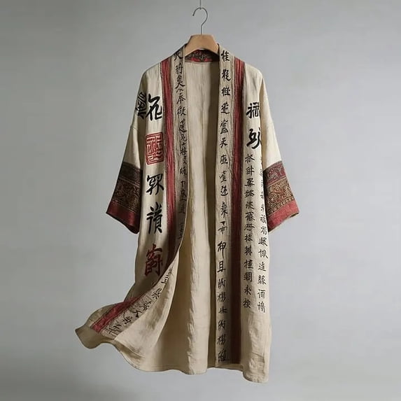 Plus Size Kimono Cardigan Men Men's Japanese Long Samurai Costume ...