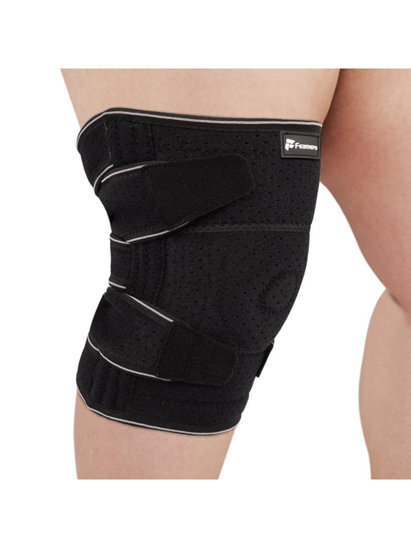 Plus Size Knee Brace for Women and Men, Innovative Cross-Pressure Adjustable Knee Support with Side Stabilizers for Meniscus Tears, Arthritis and Joint Pain Relief (5XL/6XL)