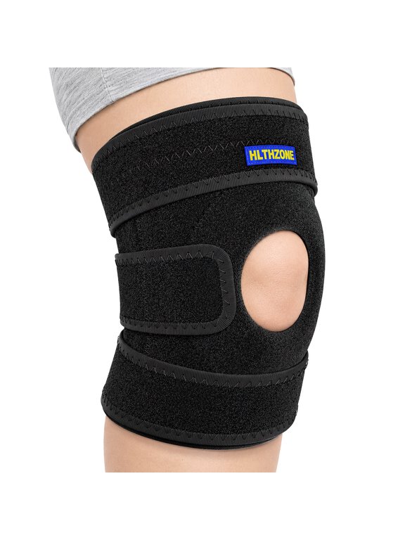 Plus Size Knee Brace with Adjustable Compression for Overweight for Arthritis & Meniscus Tear Pain Relief, Black, 1 Pack