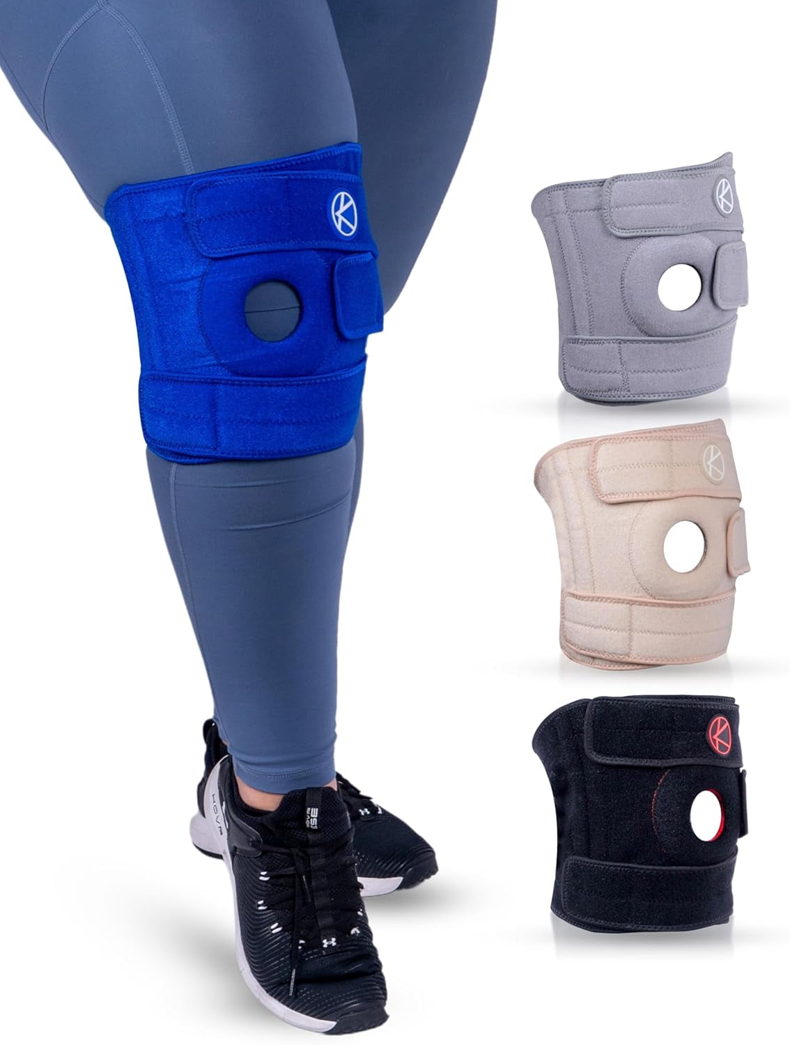 Plus Size Knee Brace for Men & Women - Adjustable Support with Side ...