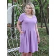 thumbnail image 1 of Plus Size Knee Length Pleated Pocket Dress, 1 of 11