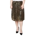 thumbnail image 1 of Plus Size Knee Length Sequined Skirt, 1 of 3