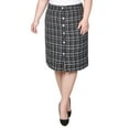 thumbnail image 1 of Plus Size Knee Length Slim Tweed Knit Skirt, 1 of 3