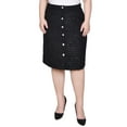 thumbnail image 1 of Plus Size Knee Length Slim Tweed Knit Skirt, 1 of 3