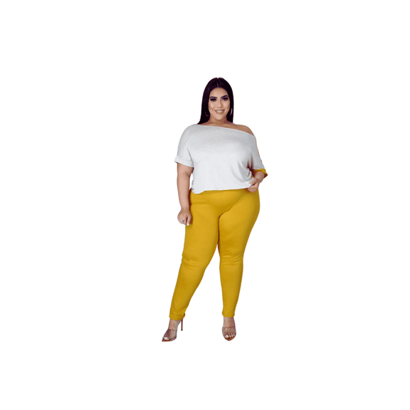 Plus Size Knot Your Baby 2Pcs Two ways to wear Top and Matching Leggings Set