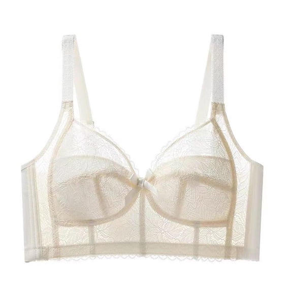 Plus Size Lace Bra Convertible Low Cut Underwire Bra Wireless Bra for Women with Support Seamless Plunge Bra