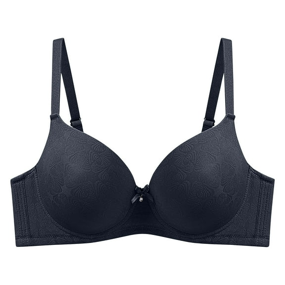 Plus Size Lace Bra Underwire Supportive D Cup Women's Everyday and Sleepwear Underwear Thin Design #Black,110D