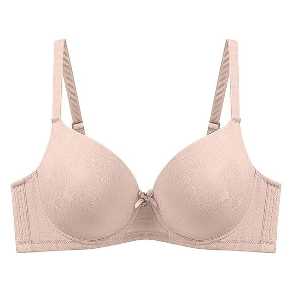 Plus Size Lace Bra Underwire Supportive D Cup Women's Everyday and Sleepwear Underwear Thin Design #Khaki,110D