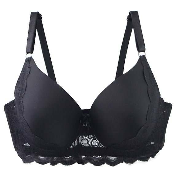 Plus Size Lace Bras for Women Underwire Supportive Push Up Tshirt Bra Adjustable Full Coverage Everyday Bralettes