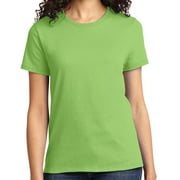 Plus Size Ladies Big Size Port & Company Soft Spun Cotton Essential T-Shirt - Lime XL