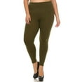 thumbnail image 1 of Plus Size Lady's Full Length Seamless FLEECE Leggings, Army Green, 1 of 2