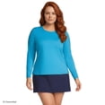 thumbnail image 1 of Lands' End Women's Plus Size SunShade UPF 50 Long Sleeve Rash Guard Swim Tee, 1 of 4
