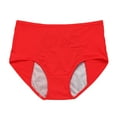 thumbnail image 1 of Plus Size Leak Proof Sanitary Pants High Waisted Menstrual Underwear for Women Heavy Comfortable Panties,Red,4XL, 1 of 4