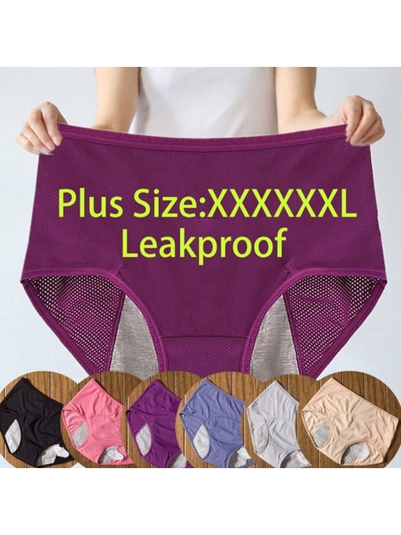 Plus Size Leakproof Panties for Women, Leakproof Ladies Underwear, Comfy Leak proof Underwear for Women