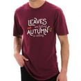 thumbnail image 1 of Plus Size Leaves Are Falling Autumn Is Calling Graphic Design Unisex Ring Spun Cotton Jersey Short Sleeve Vintage Scoop Bottom T-shirt - Vintage Brick 3XL, 1 of 4