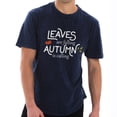 thumbnail image 1 of Plus Size Leaves Are Falling Autumn Is Calling Graphic Design Unisex Ring Spun Cotton Jersey Short Sleeve Vintage Scoop Bottom T-shirt - Vintage Denim 2XL, 1 of 4