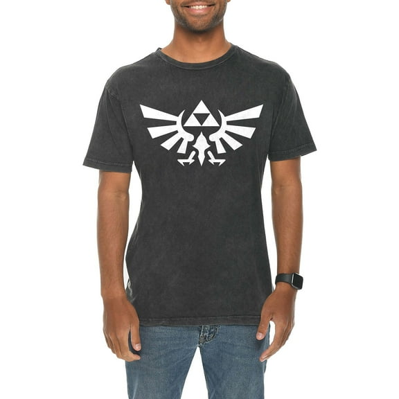 Plus Size Legend of Zelda Graphic Design Vintage Crewneck Tee - Vintage Black XL
