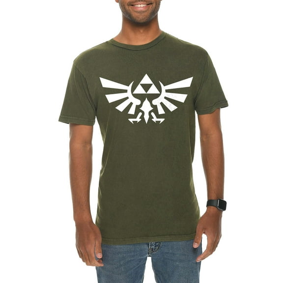Plus Size Legend of Zelda Graphic Design Vintage Crewneck Tee - Vintage Olive XL