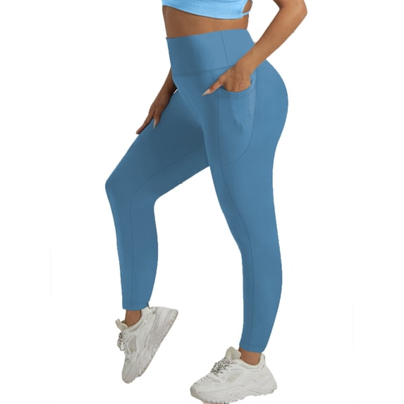 Plus Size Leggings with Pockets for Women Buttery Soft Yoga High Rise Butt Lifting Stretch Workout Trousers