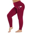 thumbnail image 1 of Plus Size Leggings with Pockets for Women Buttery Soft Yoga High Rise Butt Lifting Stretch Workout Trousers, 1 of 5
