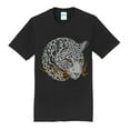 thumbnail image 1 of Plus Size Leopard Circular Animal Crew Neck T-Shirt Graphic Shirt - Jet Black XL, 1 of 2